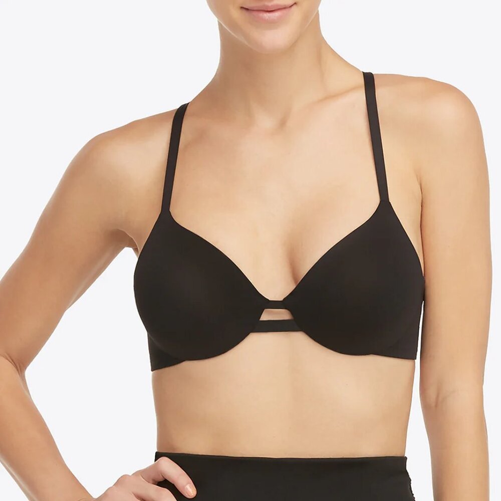 NWT Spanx Women’s Swim Convertible Bra Bikini Top Black